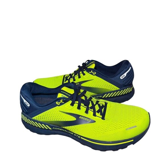 Brooks Adrenaline 22 GTS Men’s Athletic Shoe in Yellow/Blue size 13